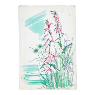 1970s Alexandra Merker Botanical Landscape For Sale