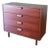 1950s Mahogany and Brass Harvey Probber Chest of Drawers Mid Century Modern, Attributed For Sale