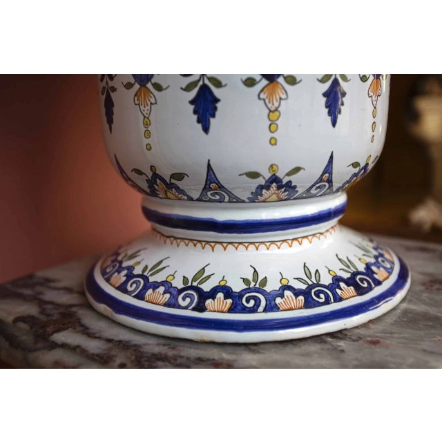 Hand-Painted Delft Vase, Netherlands For Sale - Image 6 of 7