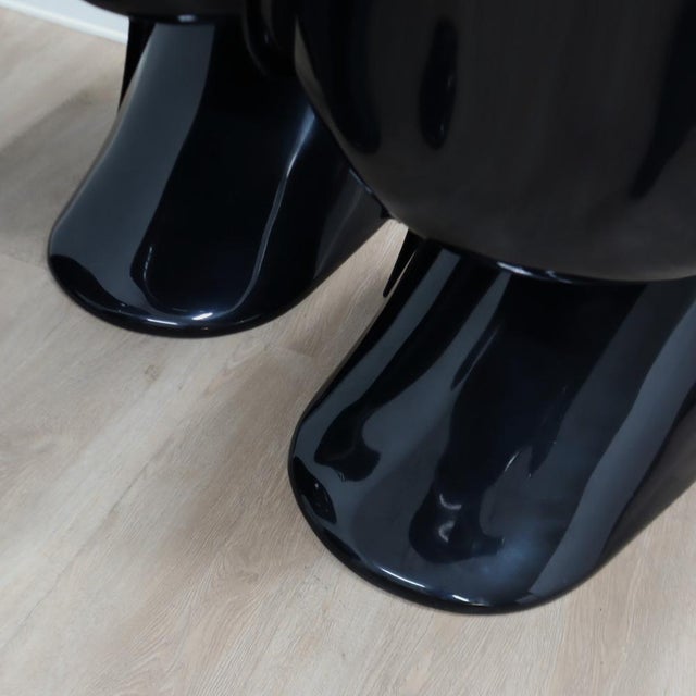 Black Panton Chairs by Verner Panton for Herman Miller / Vitra, 1960s, Set of 6 For Sale - Image 9 of 13