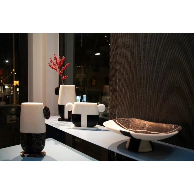 Not Yet Made - Made To Order Contemporary Geometric Vase in Italian Marble by Matteo Cibic For Sale - Image 5 of 7