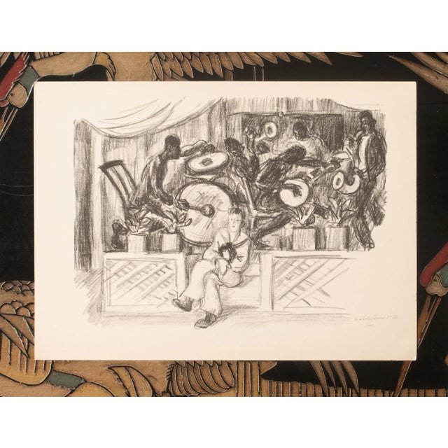 1930s 1939 After Waldo Peirce "Black Band", First Edition Period Offset Lithograph For Sale - Image 5 of 8