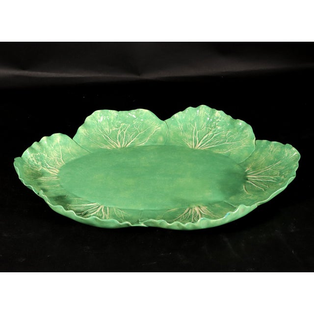 Late 20th Century Dodie Thayer Trompe l'Oeil Lettuce Ware Platter For Sale In Philadelphia - Image 6 of 15