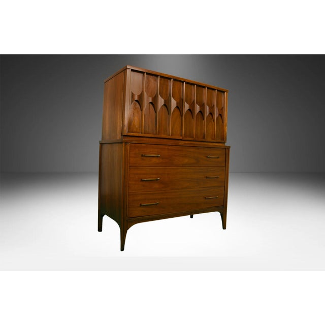 Mid-Century Modern Mid Century Kent Coffey Perspecta Highboy Dresser For Sale - Image 3 of 15