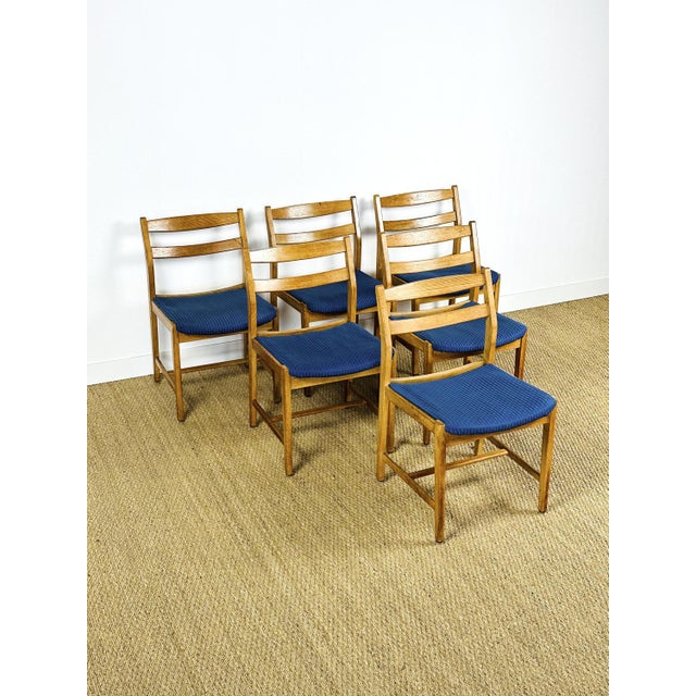 Wood Vintage Scandinavian Oak Chairs, 1960, Set of 6 For Sale - Image 7 of 15
