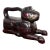 Vintage Large Carved Wood Cat Statue For Sale