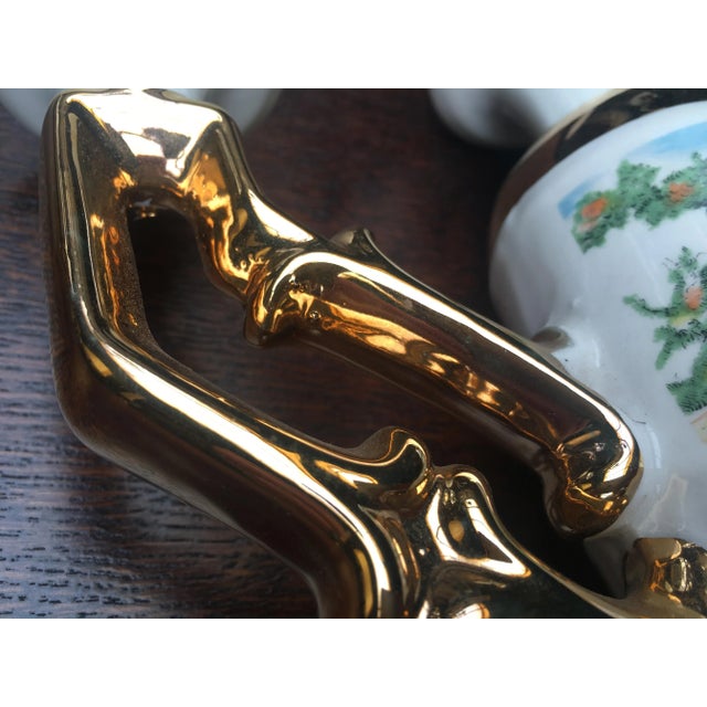 Gold Italian Ceramic Candleholder by Lucca, Florence, 1950s For Sale - Image 8 of 14