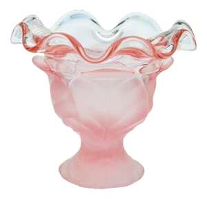 Vintage Textured Pink Vase