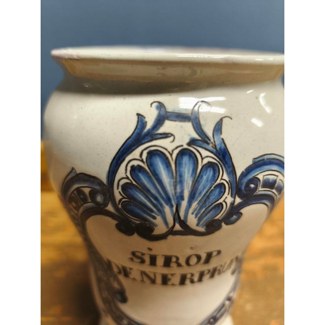 Ceramic Apothecary Jar with Latin Inscription, 18th Century-Early 19th Century For Sale - Image 6 of 17