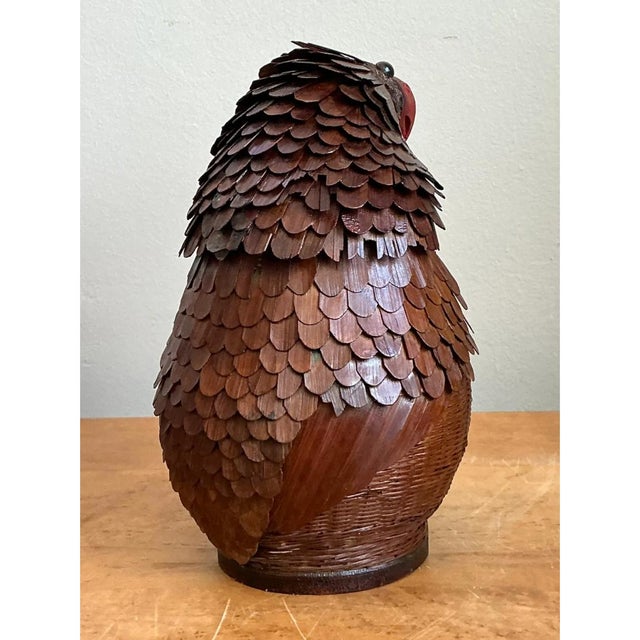 Mid-Century Modern Vintage Shanghai Weave Parrot Basket For Sale - Image 3 of 12