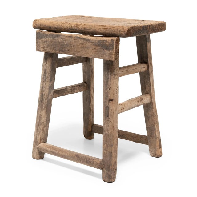 Brown Chinese Tapered Courtyard Stool, Century 1900 For Sale - Image 8 of 8