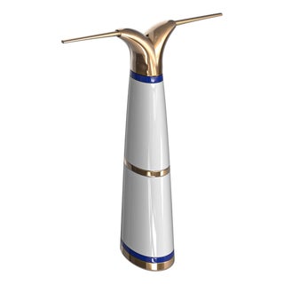 "Armonia" Umbrella Stand With Stainless Steel and Bronze, Handmade For Sale