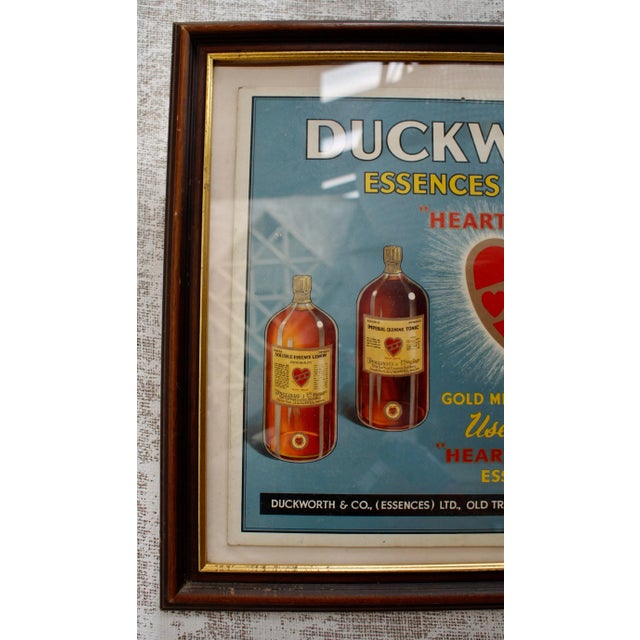 Vintage Original Duckworth's Essences & Colours Advertising Display show Card featuring "Heart Brand" Gold medal Quality,...