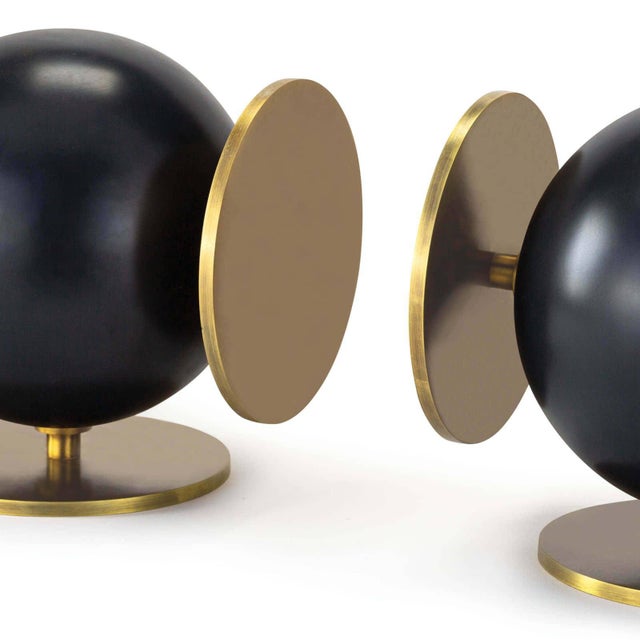 Not Yet Made - Made To Order Regina Andrew Grant Steel Bookends, Black - A Pair For Sale - Image 5 of 7