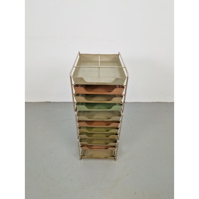 Industrial Vintage Desk Organizer, 1930, Set of 3 For Sale - Image 3 of 10