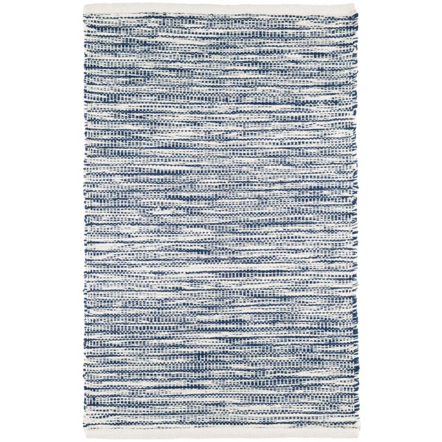 Dash & Albert by Annie Selke Tideline Navy Indoor/Outdoor Rug, 7' 6" x 9' 6" For Sale In Boston - Image 6 of 6