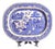 Blue Transferware Platter by Thomas Fell, England, 1825 For Sale