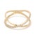 Early 21st Century Ferkos .12ctw Diamond X Band Ring, 14k Yellow Gold, Ring Size 4.5 For Sale - Image 5 of 6