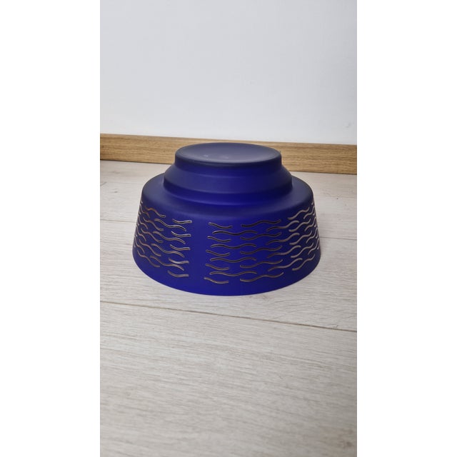1990s Dalga Bowl in Blue Blown Glass by Koz for Sottsass Associati, 1990s For Sale - Image 5 of 13