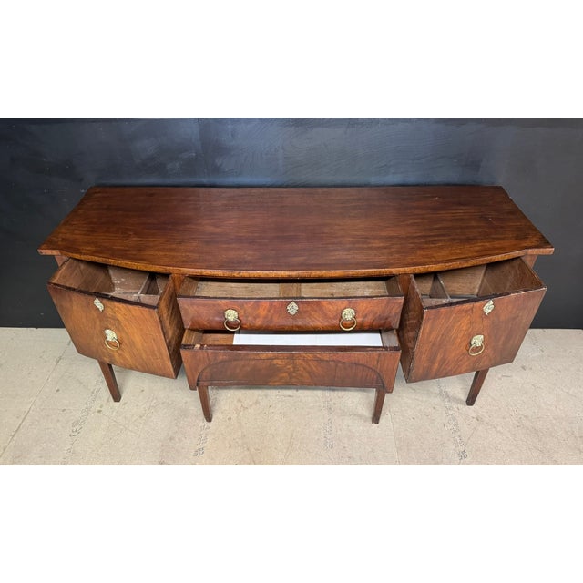 Georgian Mahogany Sideboard with Brass Handles, 1800 For Sale - Image 4 of 12