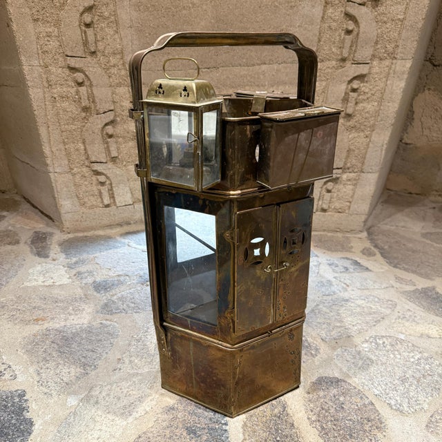 Antique Brass Asian Street Vendor Noodle Cart For Sale - Image 4 of 16