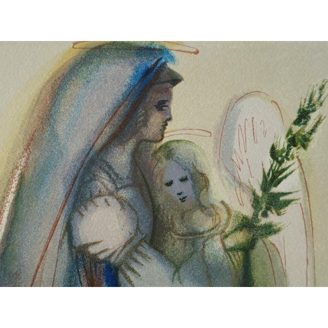 Modern Salvador Dali, The Comfort of Angels, Original Woodcut For Sale - Image 3 of 5