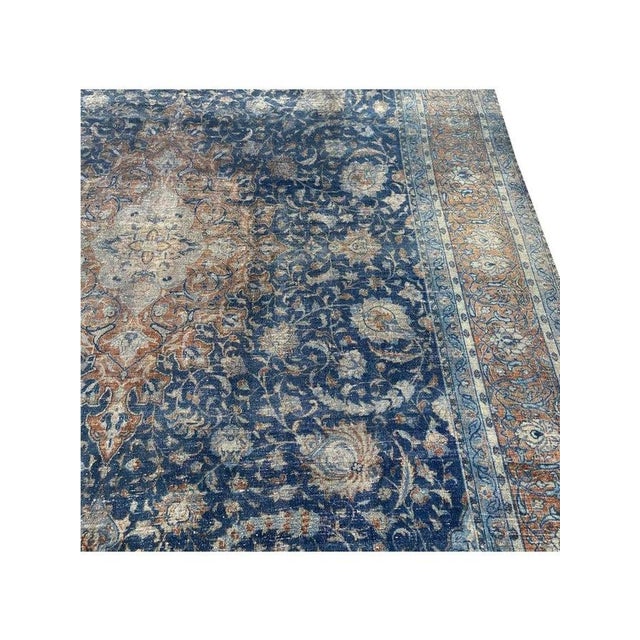 Transitional 1970s Old Persian Tabriz Area Rug 10 X 14 For Sale - Image 3 of 12