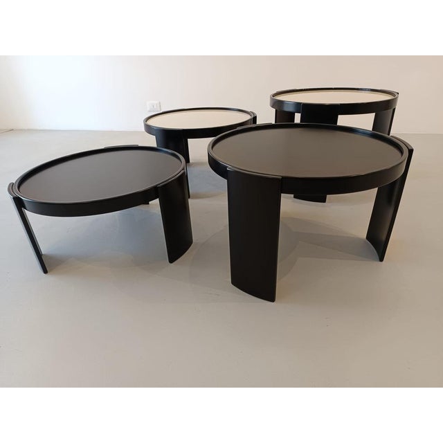 Model 780/783 Stacking Low Tables by Gianfranco Frattini for Cassina, 1960s, Set of 4 For Sale - Image 12 of 12