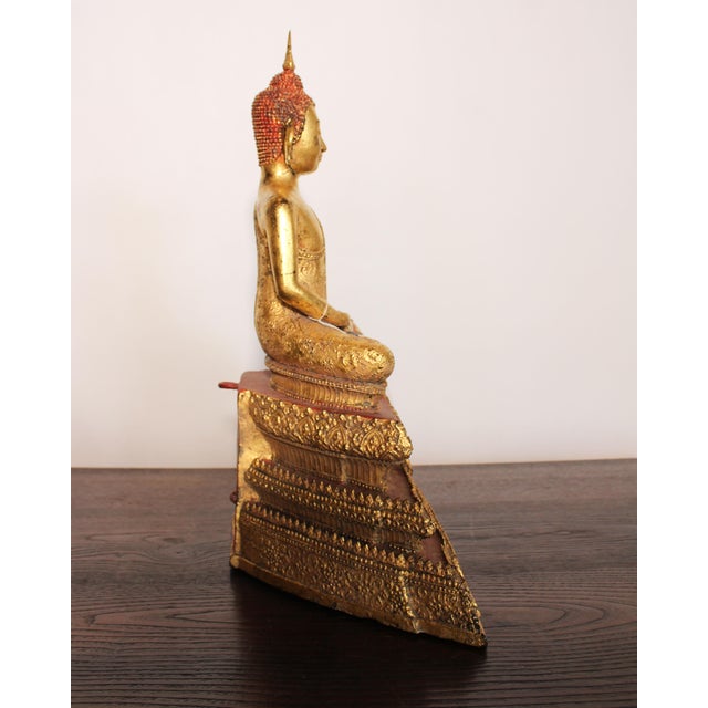 Traditional 16th Century Thai Bronze Buddha For Sale - Image 3 of 10