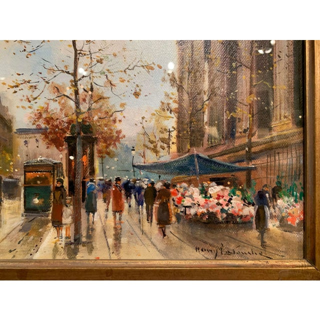 Pair Early 20th Century French Paris Gouaches Signed Henry La Touche For Sale - Image 4 of 13