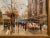 Paris Scenes Gouache Paintings in Gilt Frames Signed Henri La Touche - a Pair For Sale - Image 4 of 13