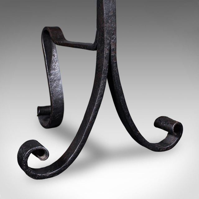 Pair of Antique Fire Tool Rests, French, Andirons, Art Nouveau, Victorian, 1900 For Sale - Image 9 of 10