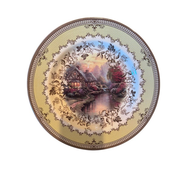 2000 - 2009 2005 Spode Thomas Kinkade “Cottage”, Dinner Plates, 11” – Set of 3 For Sale - Image 5 of 10