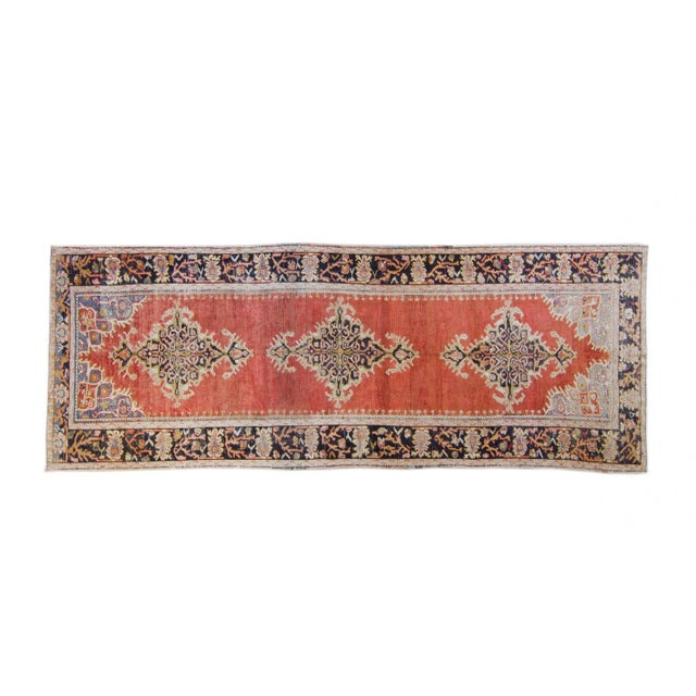 House of Séance - 1980s Vintage Anatolian Aksaray Medallion Wool Pile Hand-Knotted Runner - 3’11” X 10’6” For Sale - Image 11 of 11