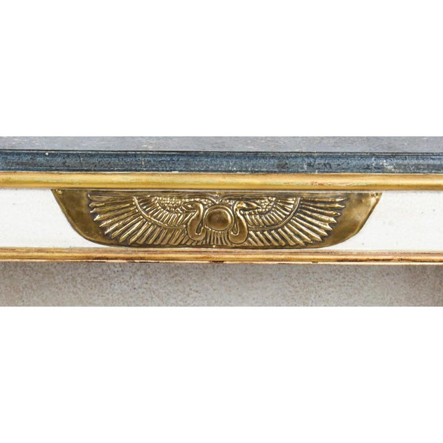 French Empire Style Painted Console Table, Mid-20th-Century For Sale - Image 9 of 18