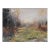Late 20th Century Impressionist Misty Forest Meadow Painting For Sale