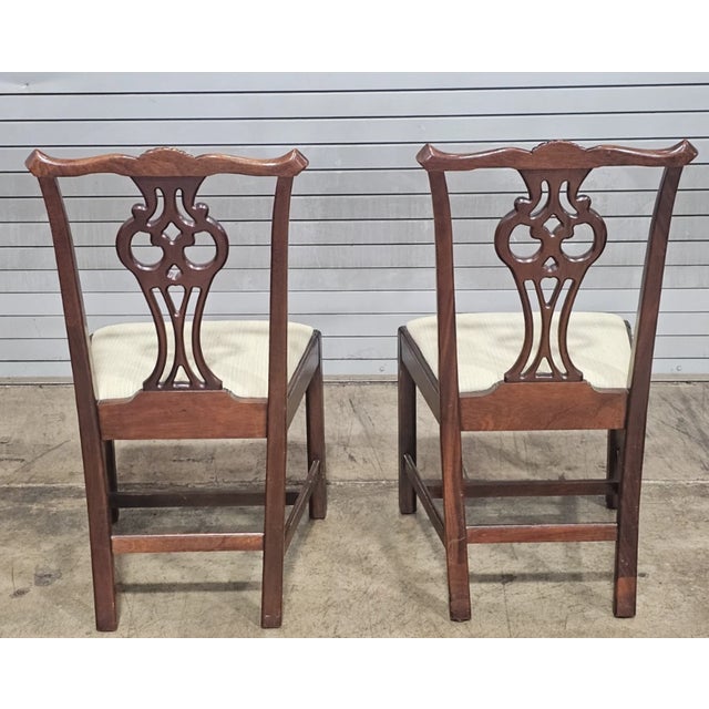 Set of Late 20th Century 6 Hickory Chair Chippendale Mahogany Dining Chairs For Sale - Image 9 of 13