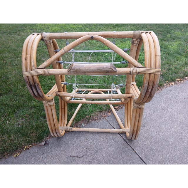 Vintage Bent Bamboo Pretzel Side Chair, in Manner of Frankyl For Sale - Image 4 of 6