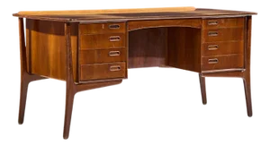 Svend Madsen Mid Century Danish Teak Curved Desk
