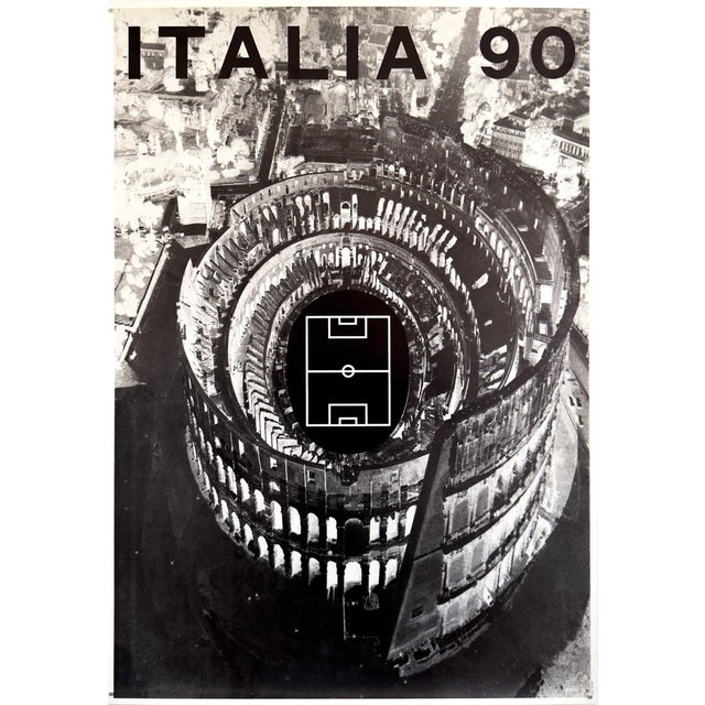 Italia 90 Original World Cup Poster by Alberto Burri, 1990 For Sale