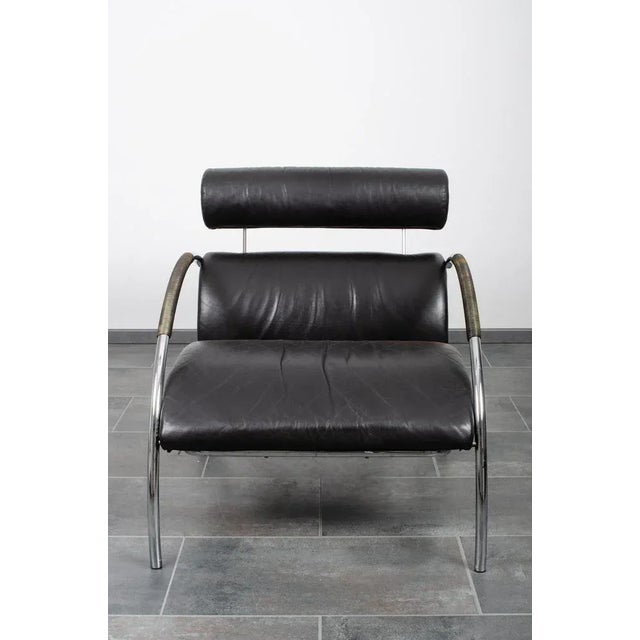Black Black Leather Zyklus Armchair by Peter Maly for COR For Sale - Image 8 of 12