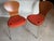 Pair (2) MCM Knoll Studio Sprite Orange Molded Plywood Side Chairs For Sale - Image 15 of 16