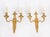 This is an elegant set of four antique French Louis Revival ormolu gilt wall-light sconces, C 1880 in date. Each wall-...