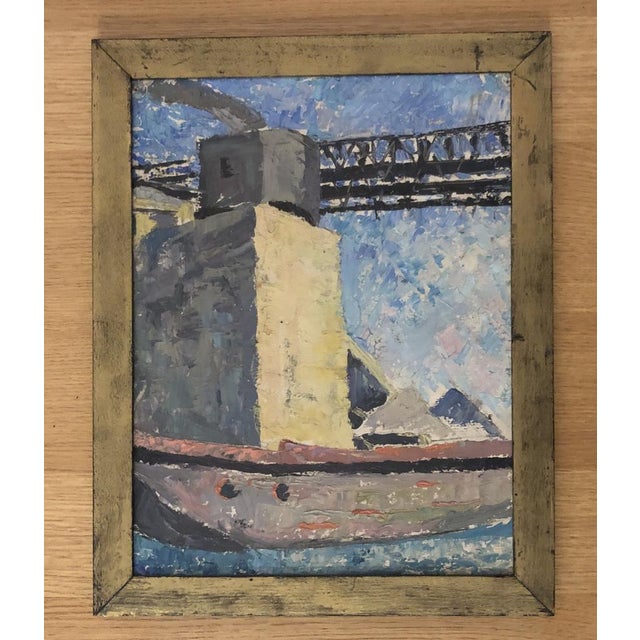 Marcel Noverraz, Etude de bateau, Oil on Cardboard, Framed For Sale - Image 10 of 10