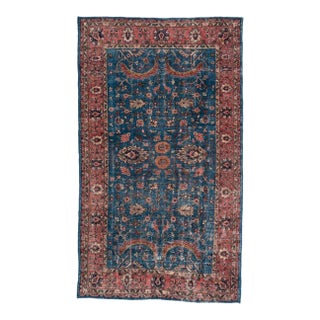 Vintage Distressed Blue Ground Sparta Rug - 5'3" X 9' For Sale