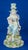 Item : A magnificent hard-paste porcelain candlestick featuring a central woman, depicting the muse of poetry, embellished...