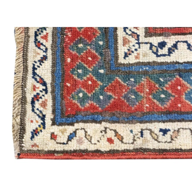 Antique Kazak Rug 3'8'' x 8'1'' For Sale - Image 11 of 12