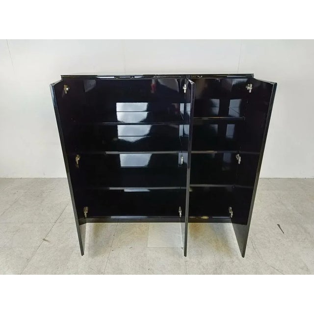 Black Lacquered Bar Cabinet, 1970s For Sale - Image 9 of 9