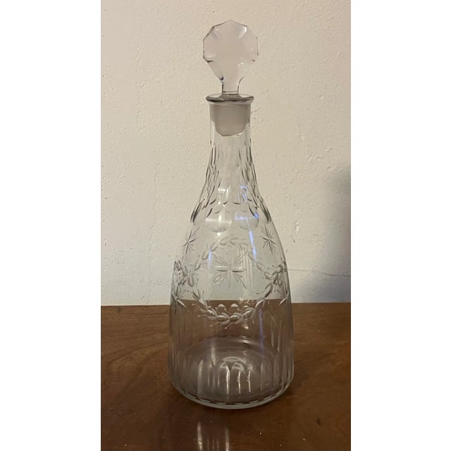 Antique 18th Century Anglo Irish Cut Crystal Wine Decanter With Original Stopper For Sale - Image 4 of 7