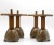 Brutalist Oak & Brass Candleholders, Set of 4 For Sale - Image 6 of 9